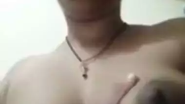 South Indian wife boobs showing selfie for boyfriend