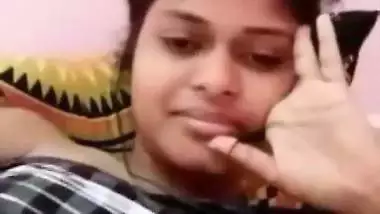 College girlfriend showing boobs on video call