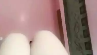 Bangladeshi beautiful girl licking her own nipples