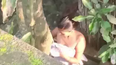 Village mom petticoat removed boob show after bath