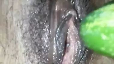 Cucumber and dildo fucking 