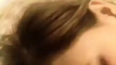Lady gives an Indian blowjob to her lover in bed