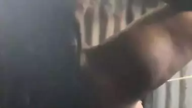 Busty aunty bathing with big boobs showing