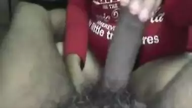 Red top Indian bhabhi in bedroom exposing her...