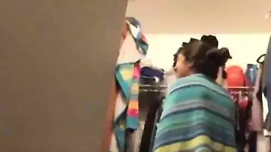 Desi hot nurse wearing clothes after the shower