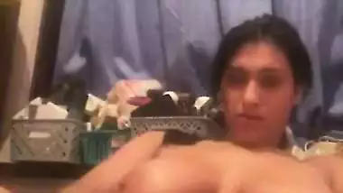 Nude MMS of a horny girl fucking her pussy with a dildo