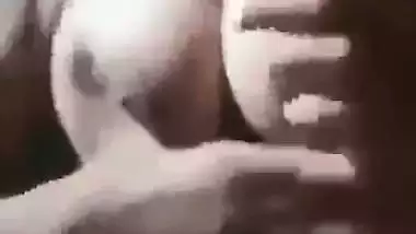 Mallu nude girl presses her juicy boobs and fingers her pussy