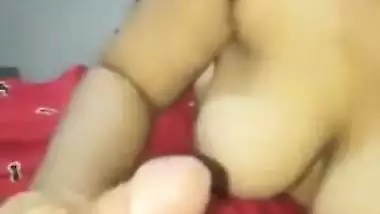 Cute bhabhi sucking penis and rides hard with condom on