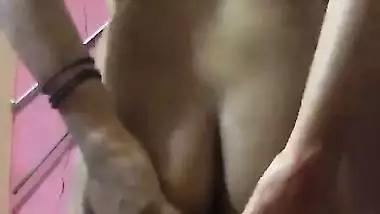 Village girl cooking brinjal inside her anal