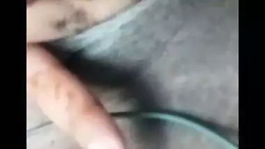 Big boobs horny GF fingering on video call to lover