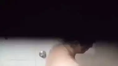 Hindi mom bathing caught by horny son to have incest sex