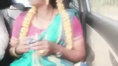 Indian car sex.housewife with husbend's father long drive for fucking. Telugu dirty talks.