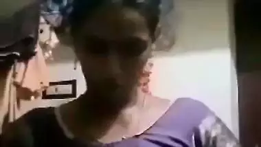 Unsatisfied Tamil village aunty striptease nude MMS