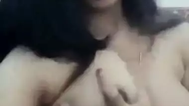 Boobs pressed deshi girl