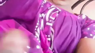 Sexy shemale masturbating and showing her big dick