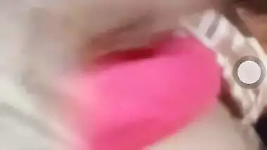 Horny bhabhi video call fingering her shaved pussy